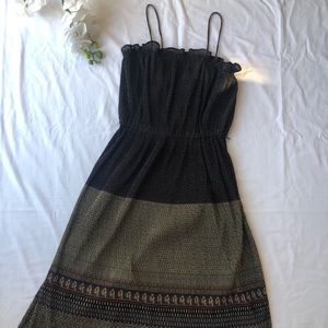 Vintage sheer accordion dress